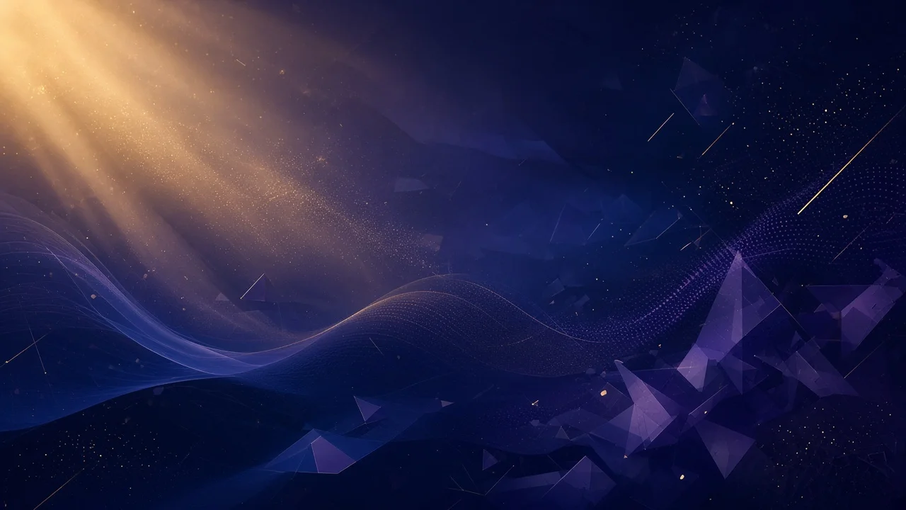 Abstract luminous atmosphere representing a premium social game studio